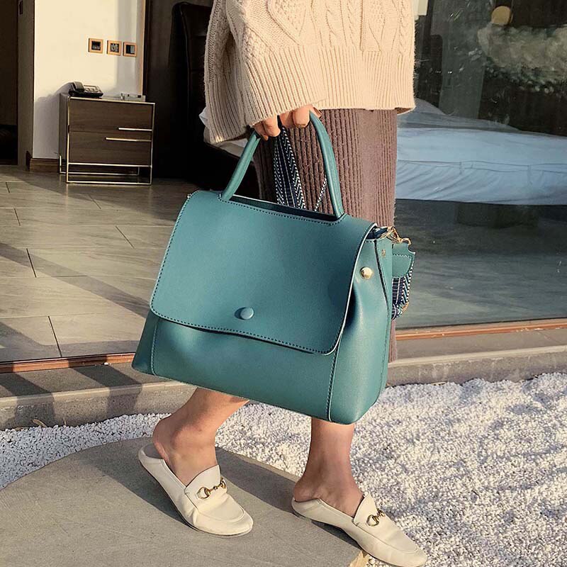 Pu leren dames handtas over de schouder messenger bag dames grote capaciteit dagelijkse casual tassen dames effen kleur crossbody tassen