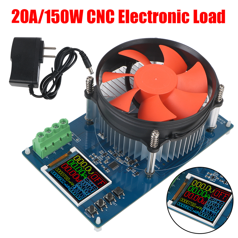 150 W 20 A DC Elektronische Last 4-draht Lithium-Batterie Tester Einstellbare Test Modul Batterie Werkzeuge Monitor Entlader UNS Stecker