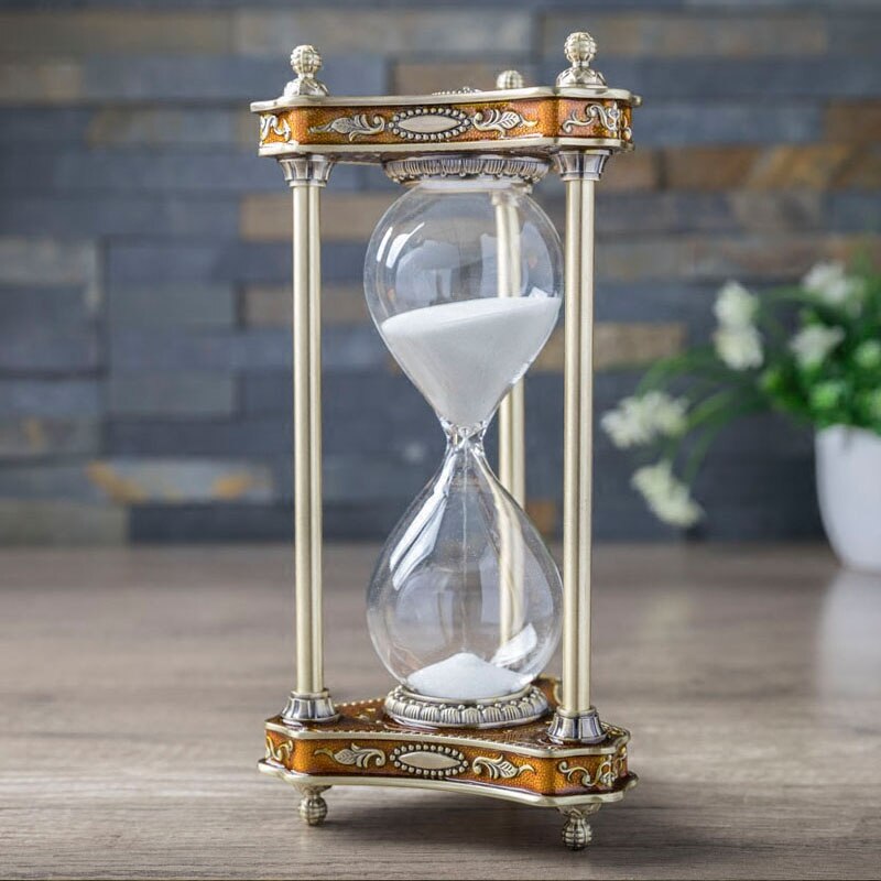 Mode 30 min metalen decoratieve zandloper sablier 30 minuut kleurrijke zandloper voor home decoratie Hg002