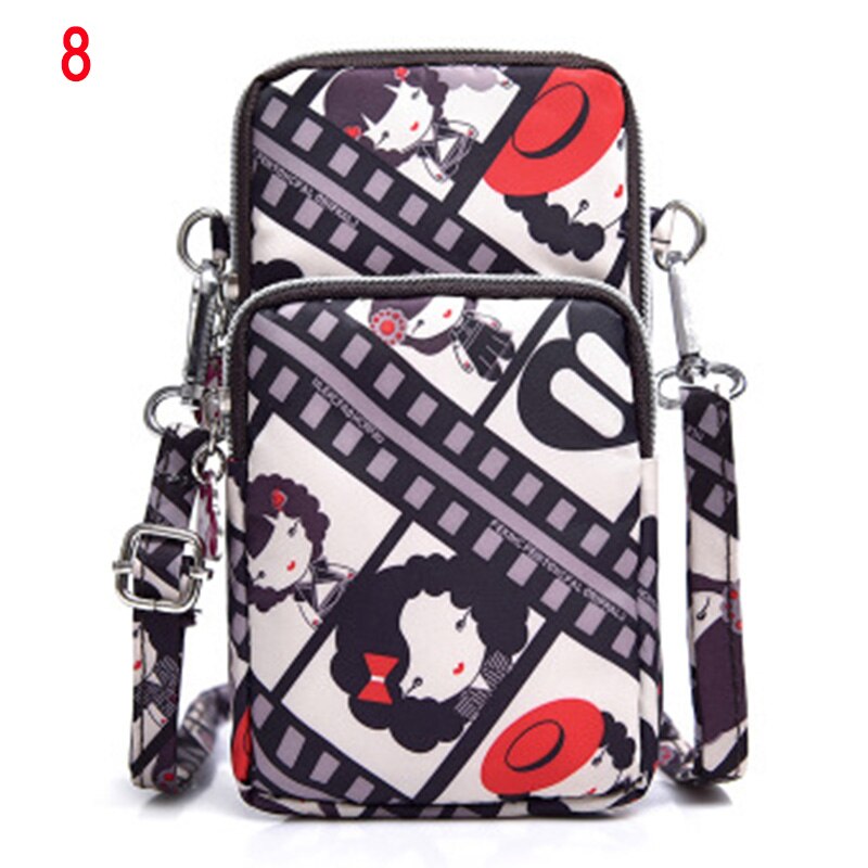 Crossbody carteira durável waterpoor moeda bolsa de telefone celular dos desenhos animados impresso mini bolsa de ombro 9x5x17.5cm: 8