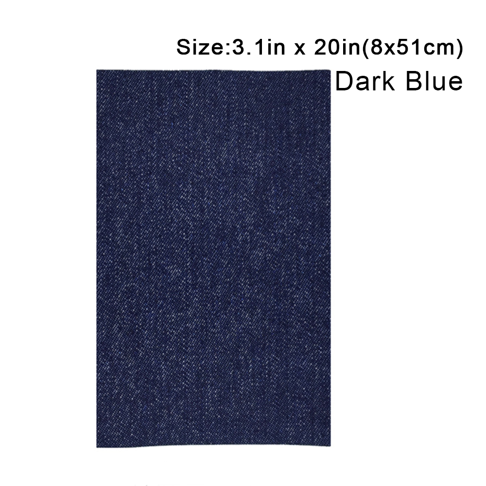 Parches vaqueros de 8cm x 51cm para planchar, parche rectangular negro y azul para decoración de reparación de agujeros para chaqueta de ropa vaquera interior y exterior: Cobre envejecido
