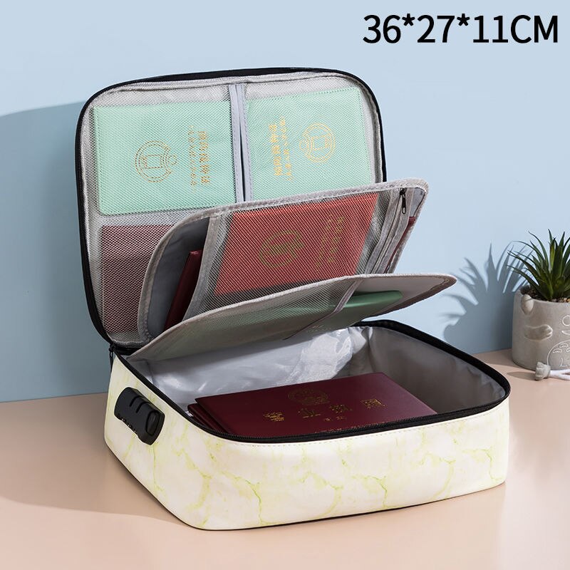 Bolsa de almacenamiento de documentos multiusos de gran capacidad, bolso de Material impermeable para organizar el hogar, viaje de negocios, organizador de archivos, maletín: A Green