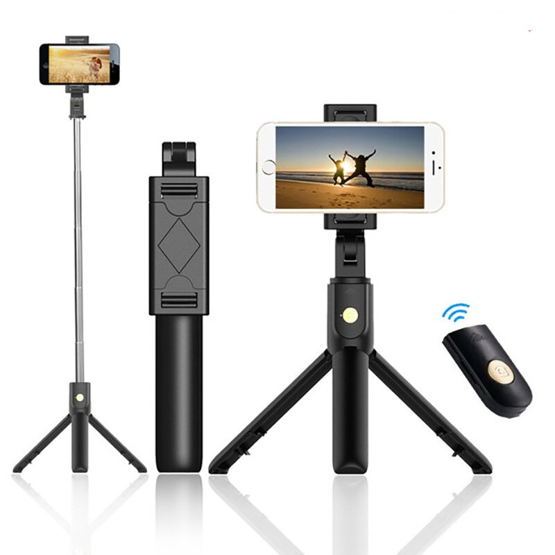 Bluetooth-compatible Selfie Stick Remote Handphone Foldable Handheld Monopod Tripod Camera Extendable Mini Tripod Selfie Stick