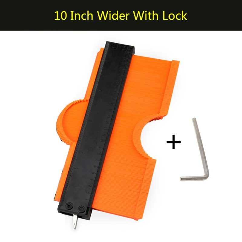 Lock Wider Contour Gauge Profile Tool Alloy Edge Shaping Wood Measure Ruler N0HB: C