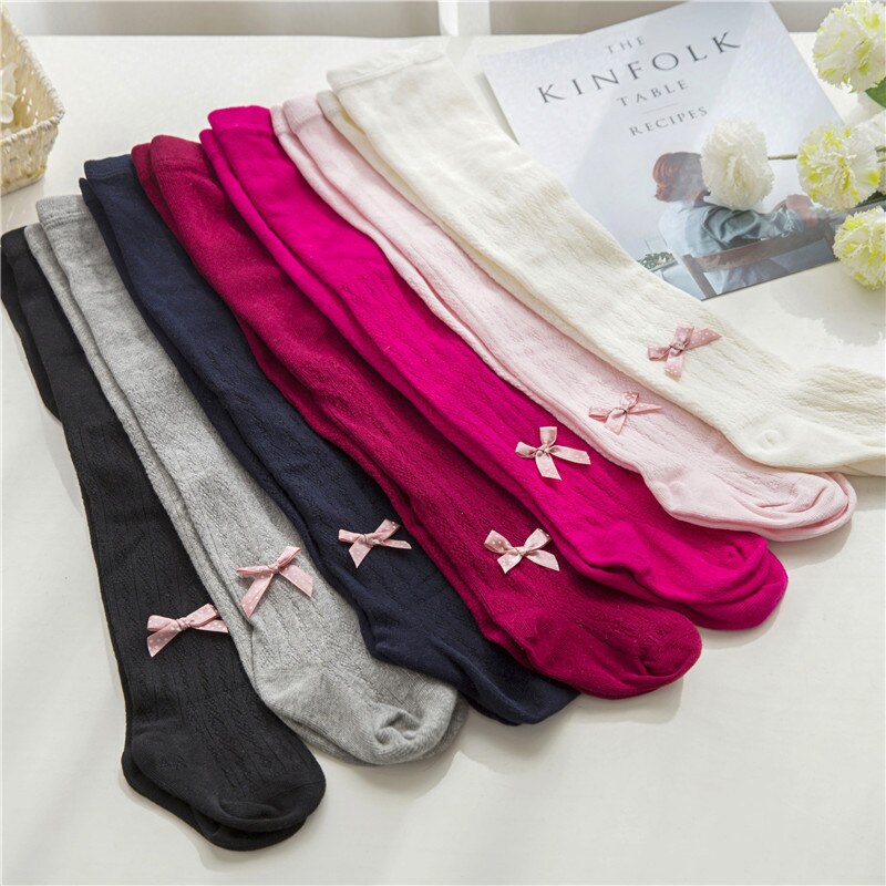 Meisjespanty's, katoenen babypanty's, lente en herfst, grote pp plus-bestand, baby jumpsuit, onderkant, meisjes, kinderen, kleine strik, sokken