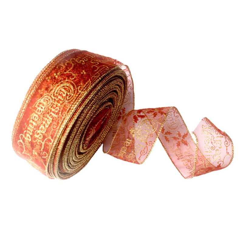 5cm breedtes 2m lengtes kerstdecoratieve linten poeder satijnen lint ambachtelijke linten kerstboomversiering strikken maken