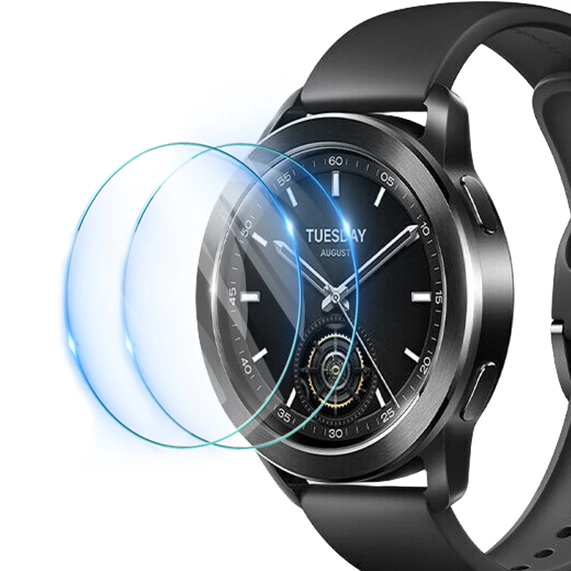 1-5Pcs Tempered Glass For Xiaomi Mi Watch S3 Screen Protector HD Clear Smartwatch Protective Film For Xiaomi Watch S3 Glass: Khaki