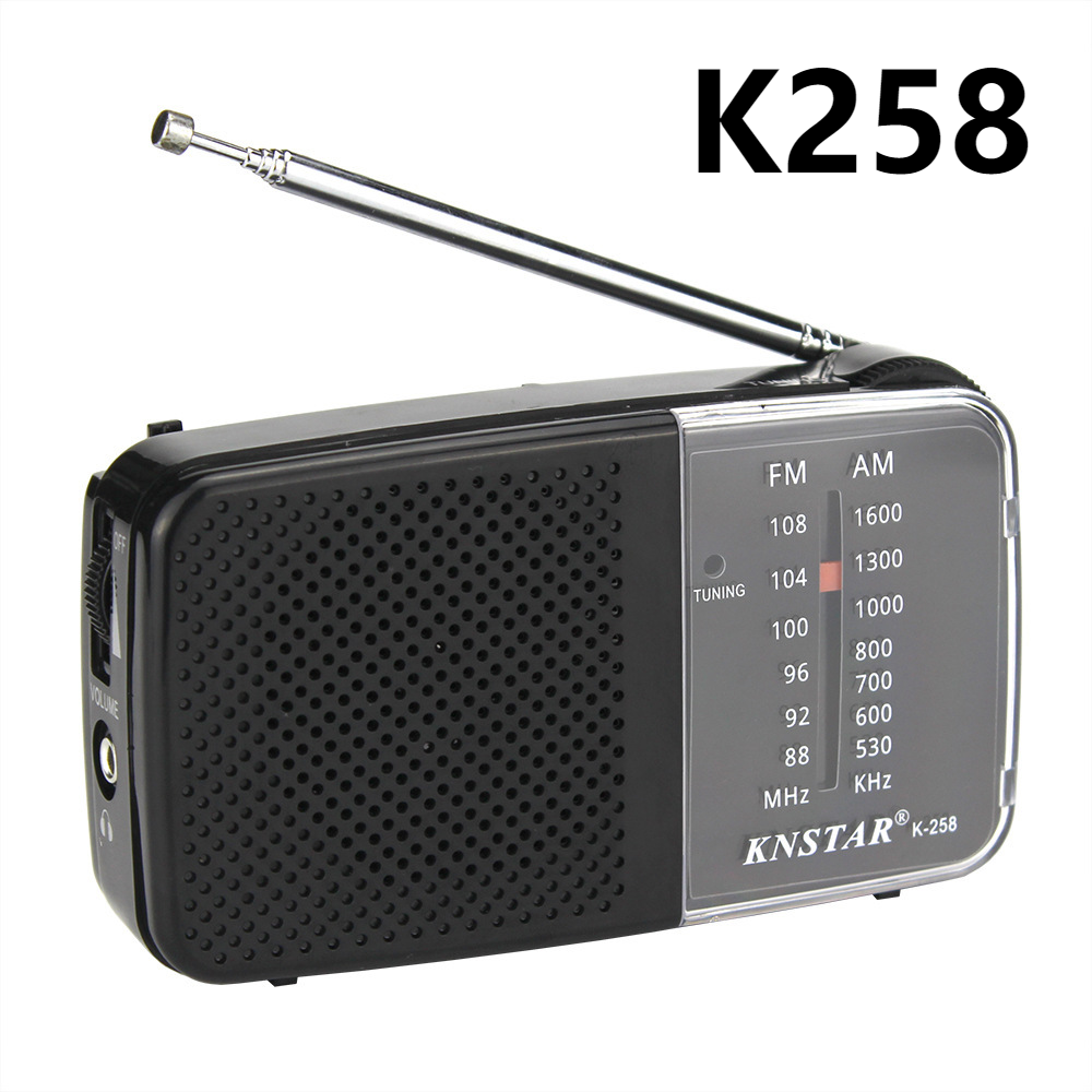 Nødradio sw/am/fm-radio teleskopantenne fullbølgebånd multifunksjonelle radioer innebygd høyttaler for utendørs bruk: Lilla