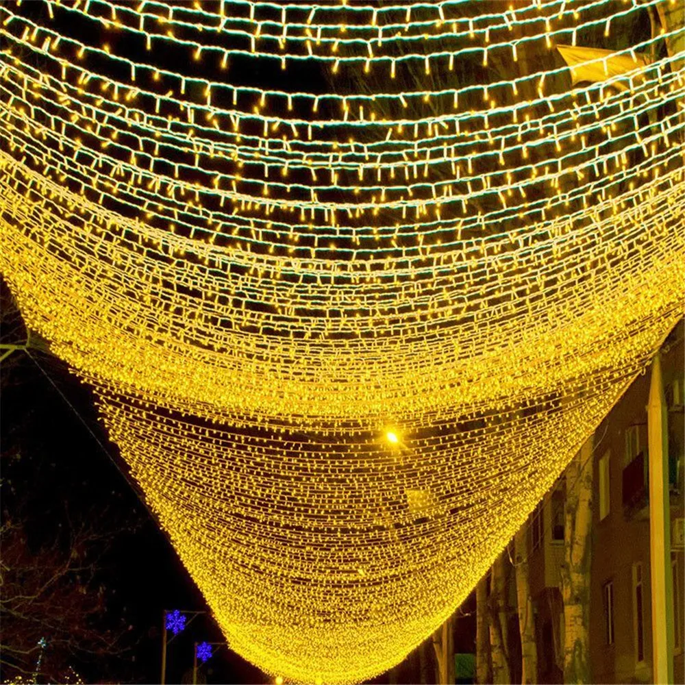 2025 10/20M enchufe de la UE guirnalda de Navidad luz LED cuerdas luz exterior para árbol de Navidad boda Año luz de vacaciones