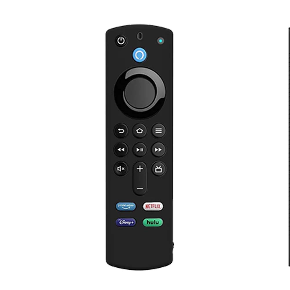 Capa protetora de silicone para fire stick 4k max 3a geração remoto que brilha no escuro, anti-queda, capa à prova de poeira para controle de fire tv: Preto
