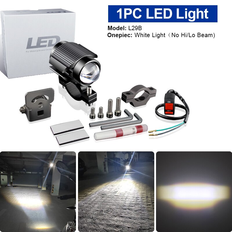 Motorrad Scheinwerfer LED Scheinwerfer Scheinwerfer Nebel Kopf Licht Für BMW R1100RT R1100RT R 1100 RT K1600GT GTL R1200RT K1300R K1300: 1Stck L29B Weiß