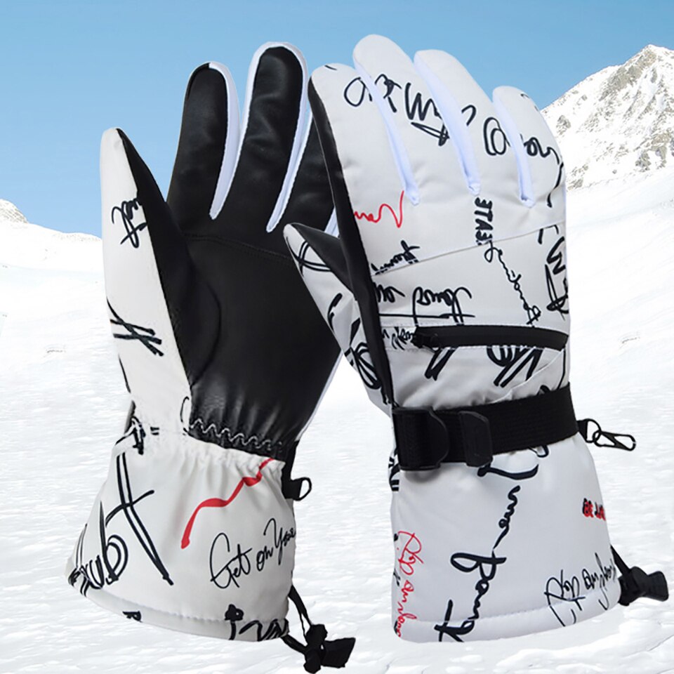 Guanti Sci E Sport Invernali Donna | Caldi, Impermeabili E Touch Screen | Antivento Con Gancio E Polsino Regolabile