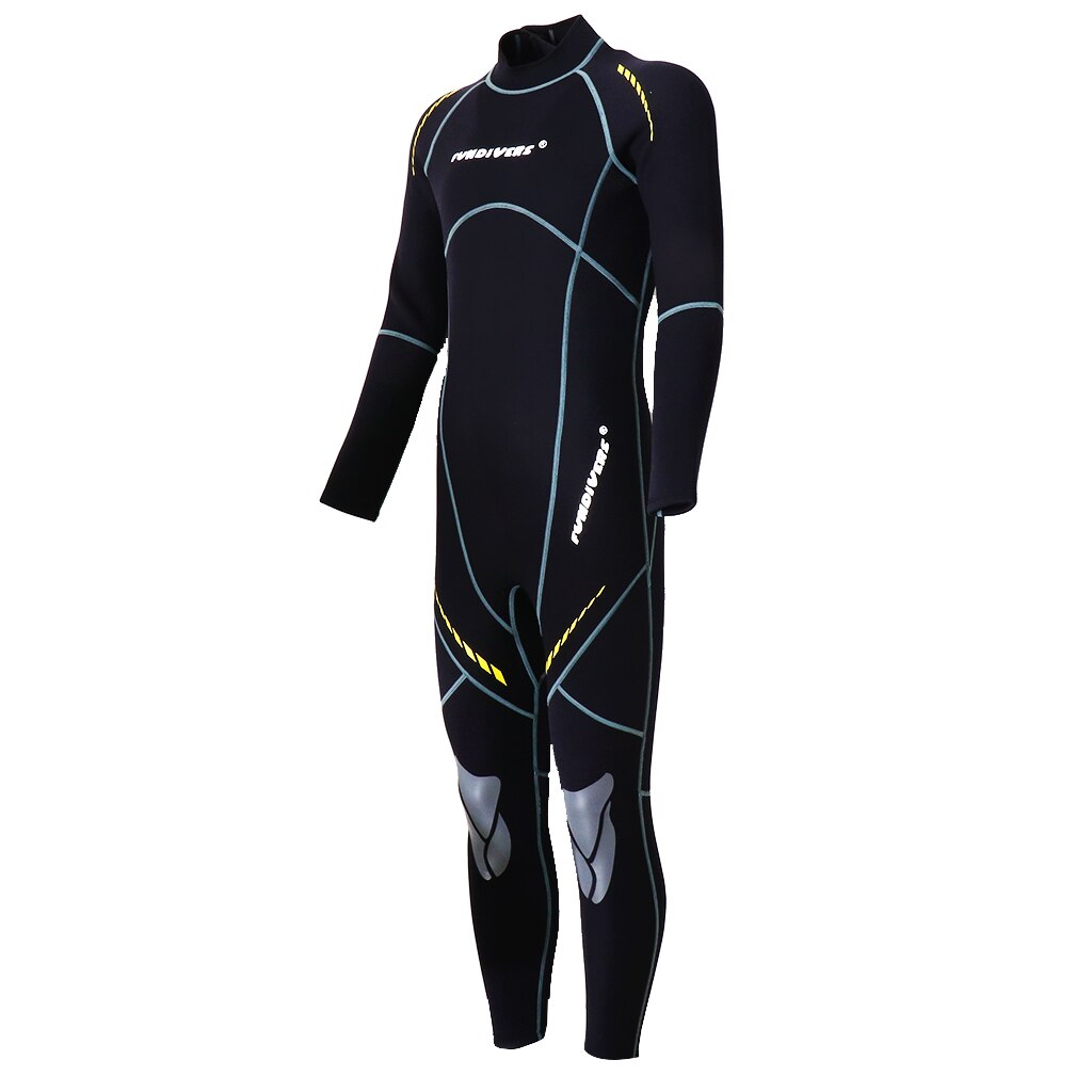 Full-body Men Wetsuits 3mm Skins Diving Suit Breathable Surfing Swimming Longsleeve For Diving Snorkeling & Swimming Black