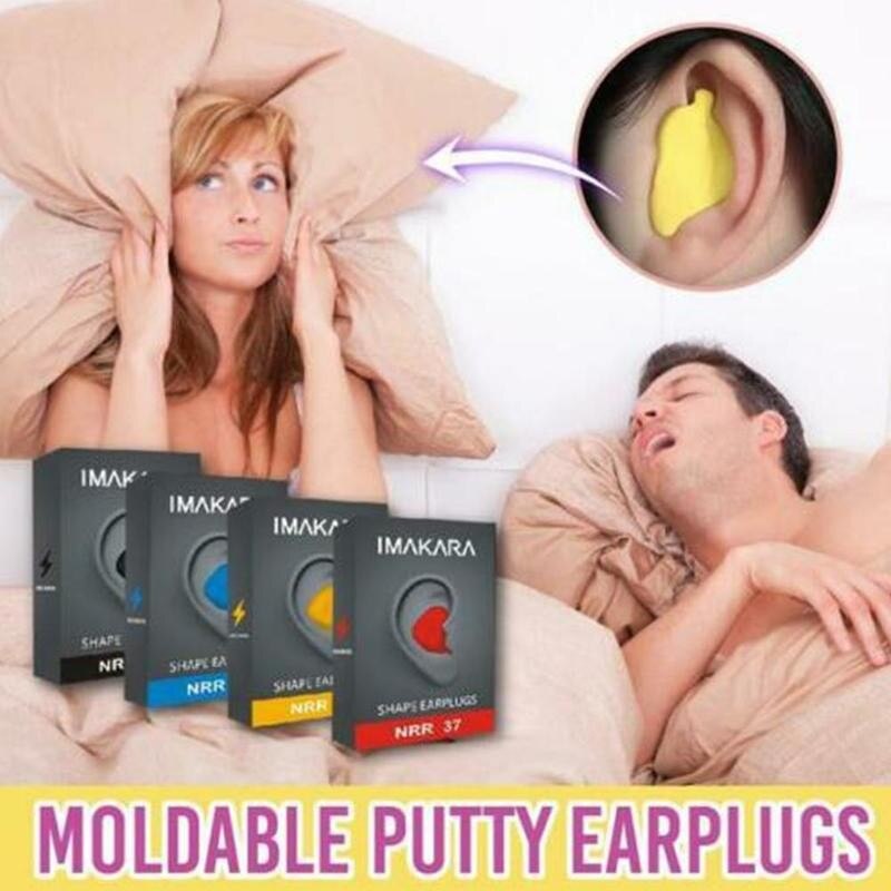 Moldable Shaped Anti-noise Ear Plugs 85% Noise Reduction Sleeping Protection Soft Anti-Snoring Health Care Earplugs