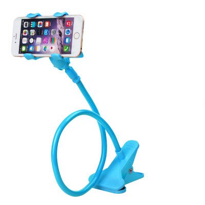 Universel paresseux support de téléphone bureau lit côté coloré Flexible Long bras pince support de téléphone pour iPhone samsung téléphone portable: Sky Blue