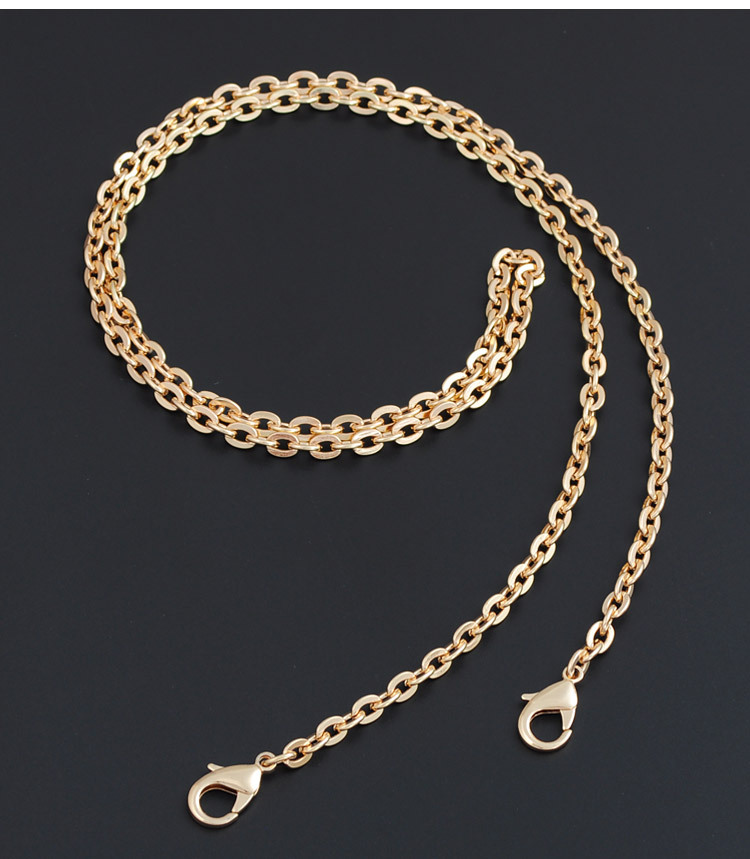 Metalowy łańcuszek do torby Damski pasek do torby na ramię Crossbody Dostosowany uchwyt do torebki Wymiana torebki Łańcuszek do torby Akcesoria do łańcuszka: 3/8" / Rose Gold
