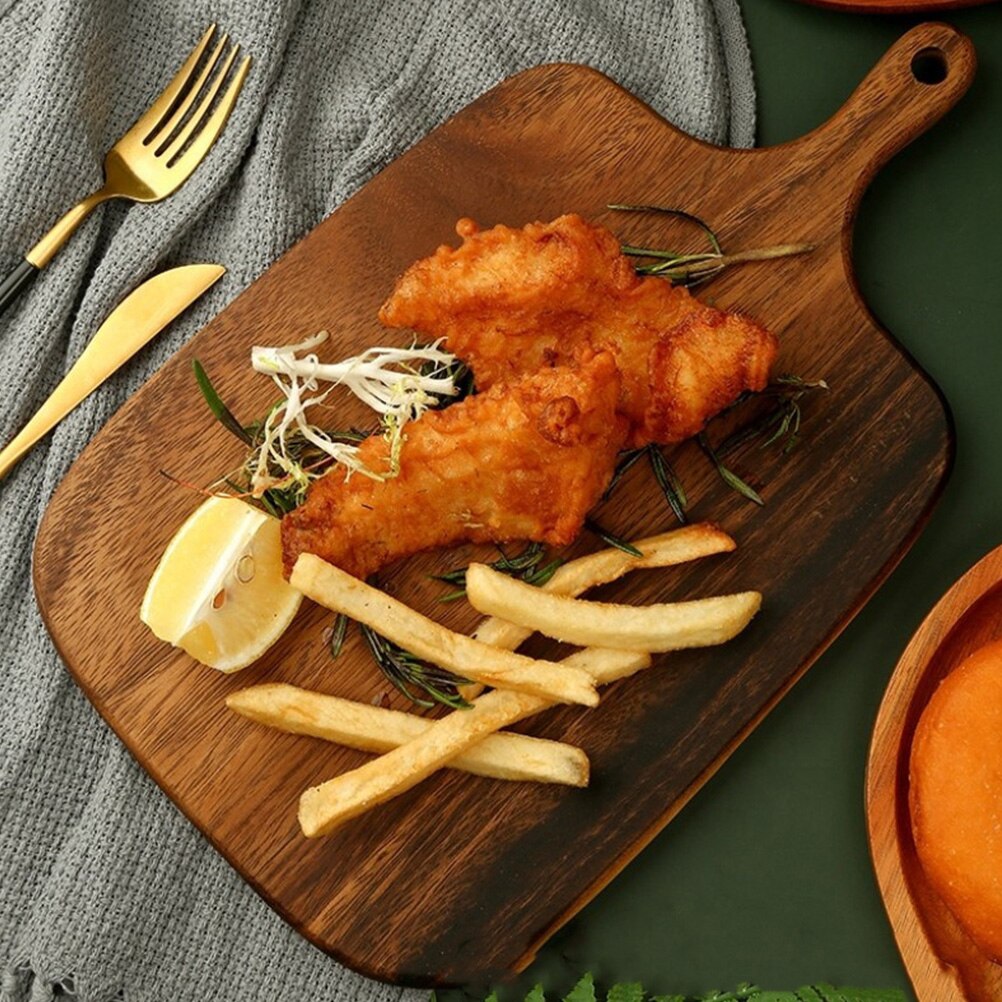 Houten Snijplank Sushi Opbergvak Rechthoek Taart Plaat Tafel Dienblad