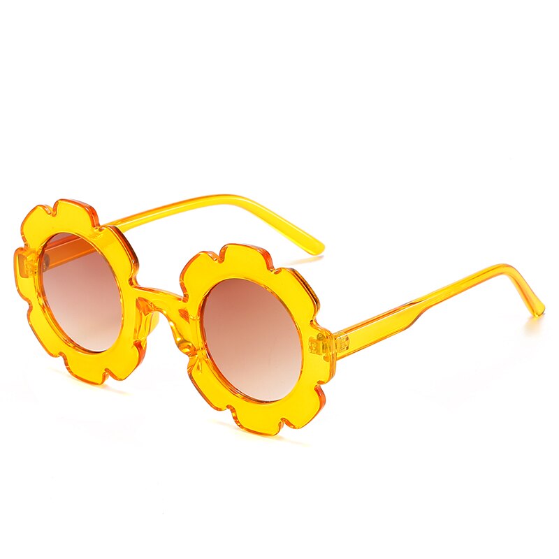 Kinderen ronde bloemen zonnebril jongen meisje bril gradiënt lens zonnebril voor merk kinderen loveliness shades  uv400