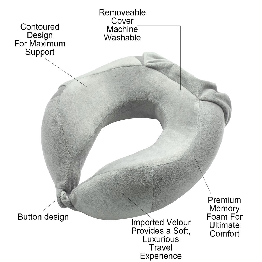 Outad Draagbare Vouwen Opknoping U Vormige Kussen Kussen Nek Ondersteuning Op Een Trein Vliegtuig Auto Bus Camping Slapen