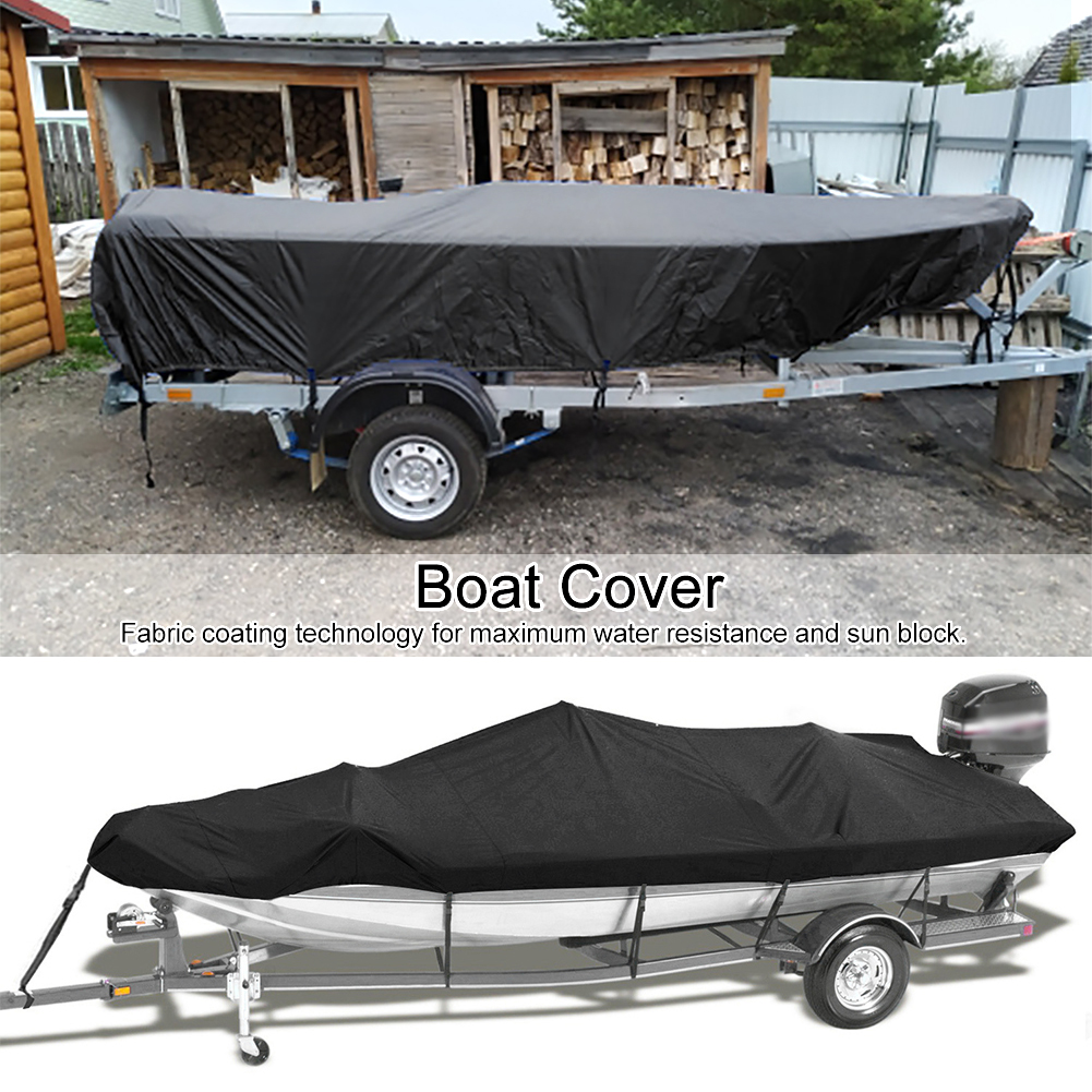 Direct Fit Outdoor Waterproof Elastic Hem Universal Boat Cover Practical Weatherproof Oxford Cloth Solid Sunproof Quick Release