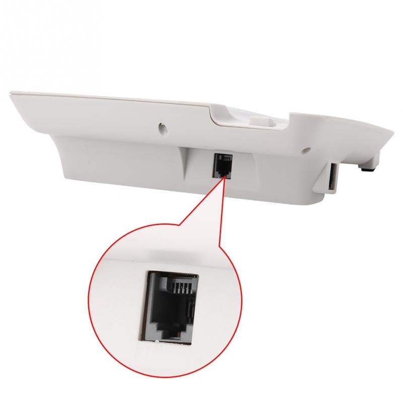 Telephone with Corded Phone with Caller IDFSKDTMF Dual SystemCalendar LCD Display For Home Office White