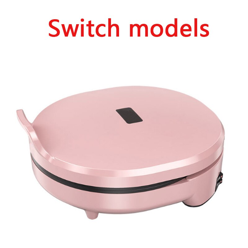 JIQI Suspended Double-Sided Heating Baking Pan Electric Skillet Automatic Pizza Pancake BBQ Maker Grilling Machine 110/220V: Pink Switch model / 220V