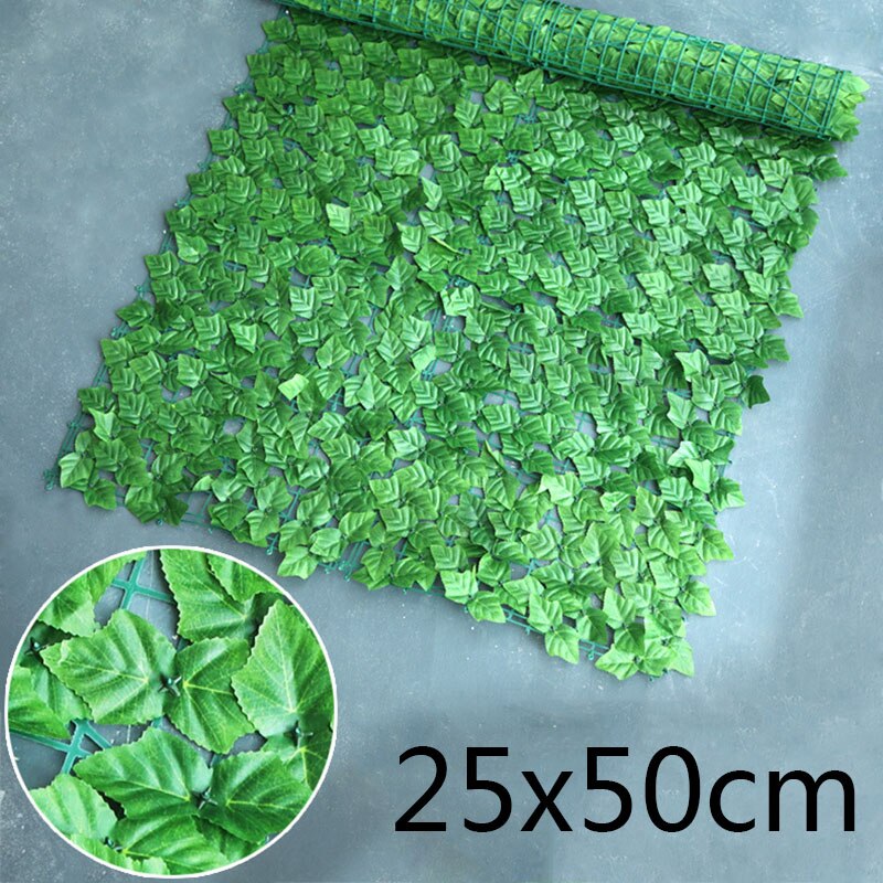 25*50cm Artificial Leaf Garden Patio Privacy Fence Screening Roll Balcony Backyard Rattan Fence Panel Sun UV Shielding Hedge: F