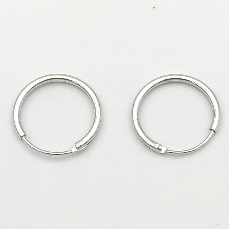 10 Stks/partij 925 Sterling Zilveren Segment Hoop Nose Ring Septum Clicker Tragus Kraakbeen Oor Piercing 8 Mm 10 Mm 12mm