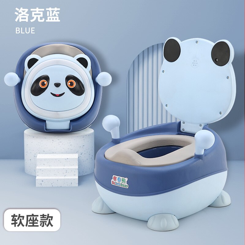 Kind Pot Training Meisjes Jongen Potje Kids Stoel Toiletbril Kinderen Pot Draagbare Baby Potje Multifunctionele Baby Wc Auto potje: Blue PU Pad