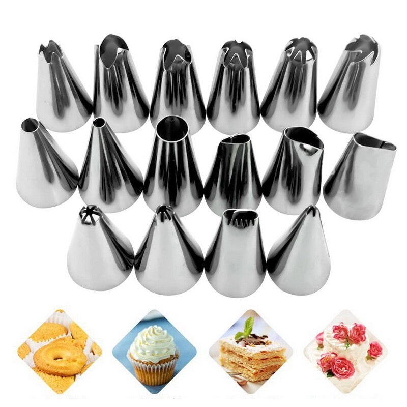 Silicone Forms Icing Piping Nozzles Pastry Bag Pastry Bakeware Baking Tools Fancy Cake Mold Cake Decorating Tools 3/8/14/18pcs