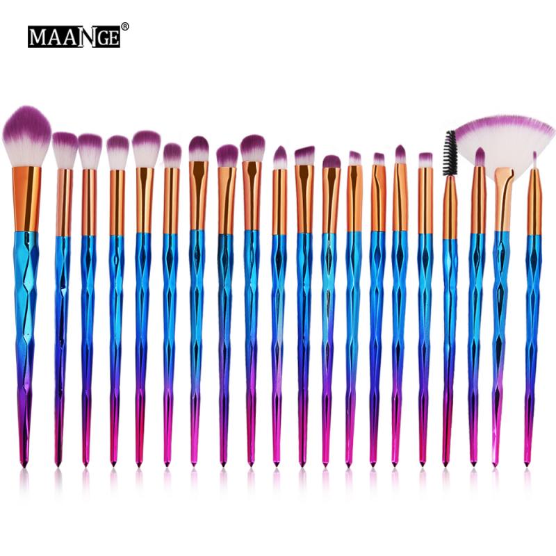 10pc trä ögonbryn ögonskugga borste makeup borstar foundation rouge blanda kosmetisk skönhet smink verktyg косметика maquillaje: Röd