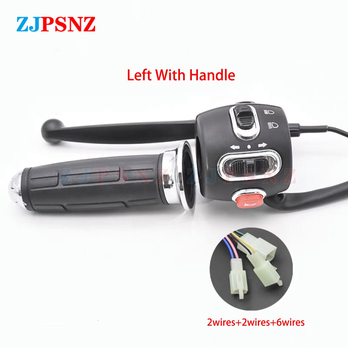 Throttle Handle Speed Shift Regulator Control Grip Horn High Beams Low Beams Turn Signal Brake Switch Electric Vehicle Scooter: Lavender