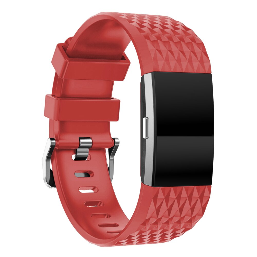 Youth 3D Texture Silicone Strap for Fitbit Charge 2 Smart Watch Strap Buckle Watchband Wrist Band Bracelet Clock Accessorie TSFH: 6