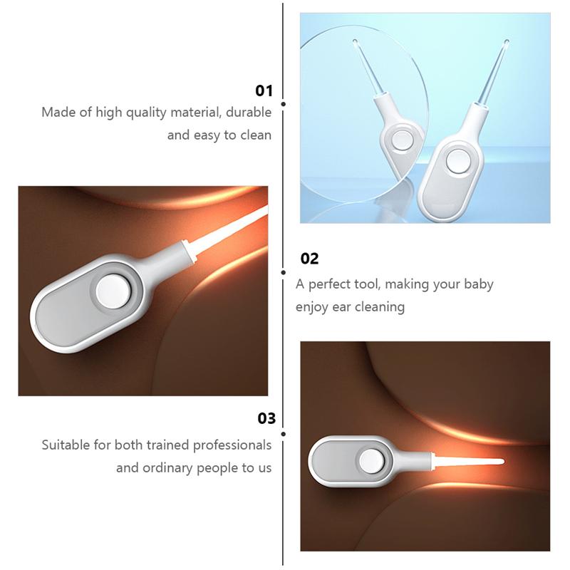 2pcs Baby Ear Cleaning Scoops Ear Spoons Lighting Earpicks Earwax Removal Tools