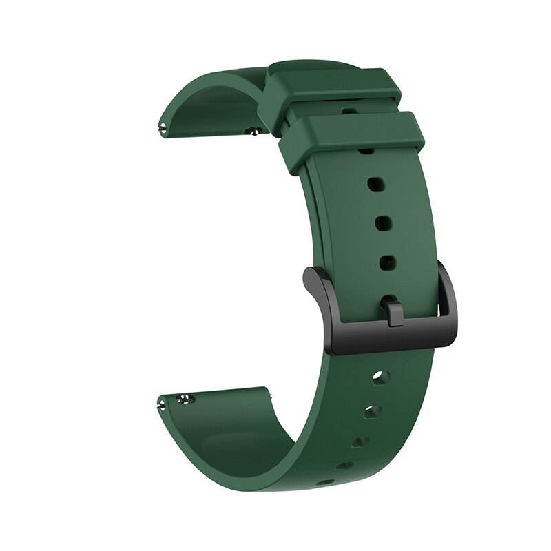 Correa de reloj de silicona de 20mm para Xiaomi Huami Amazfit GTS/GTR 42mm pulsera de reloj inteligente pulsera de repuesto deportivo: Dark green