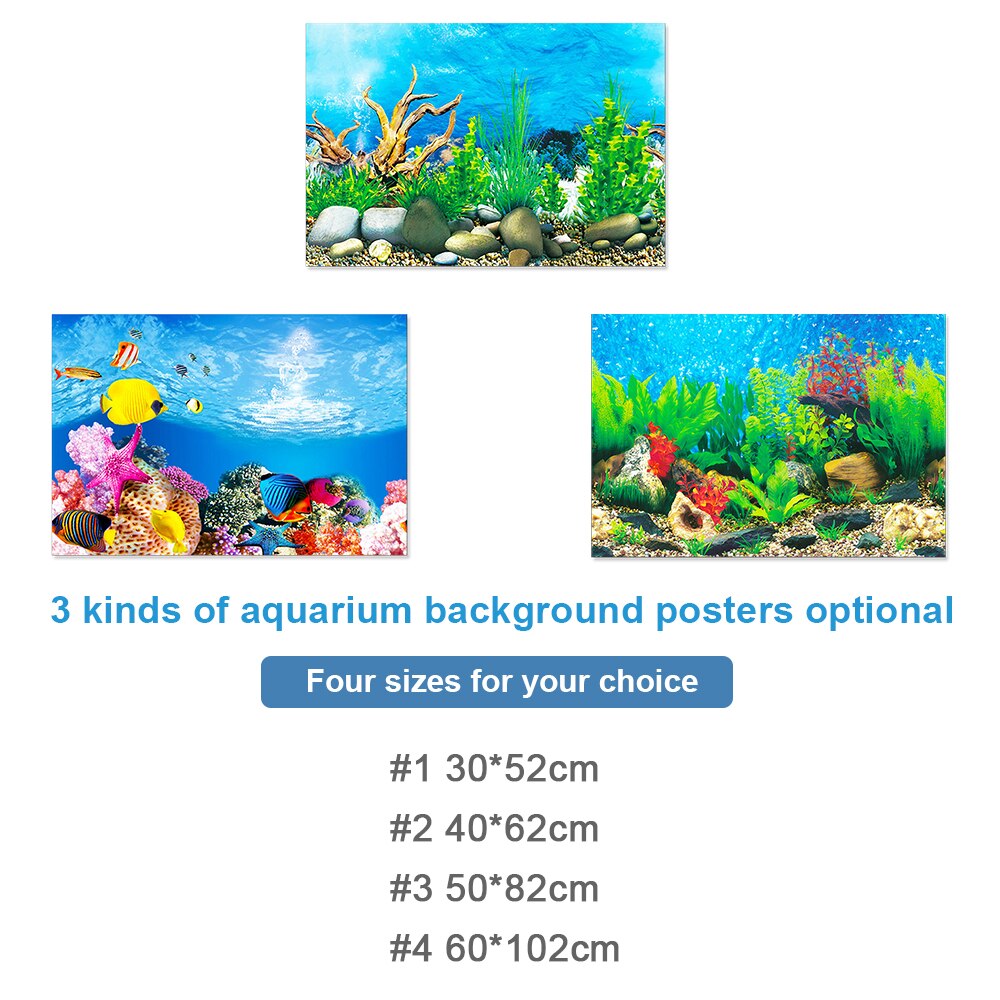 Aquarium Background Poster Aquarium Decoration Landscape Sticker Poster Fish Tank 3D Painting Sticker Aquarium Accessories