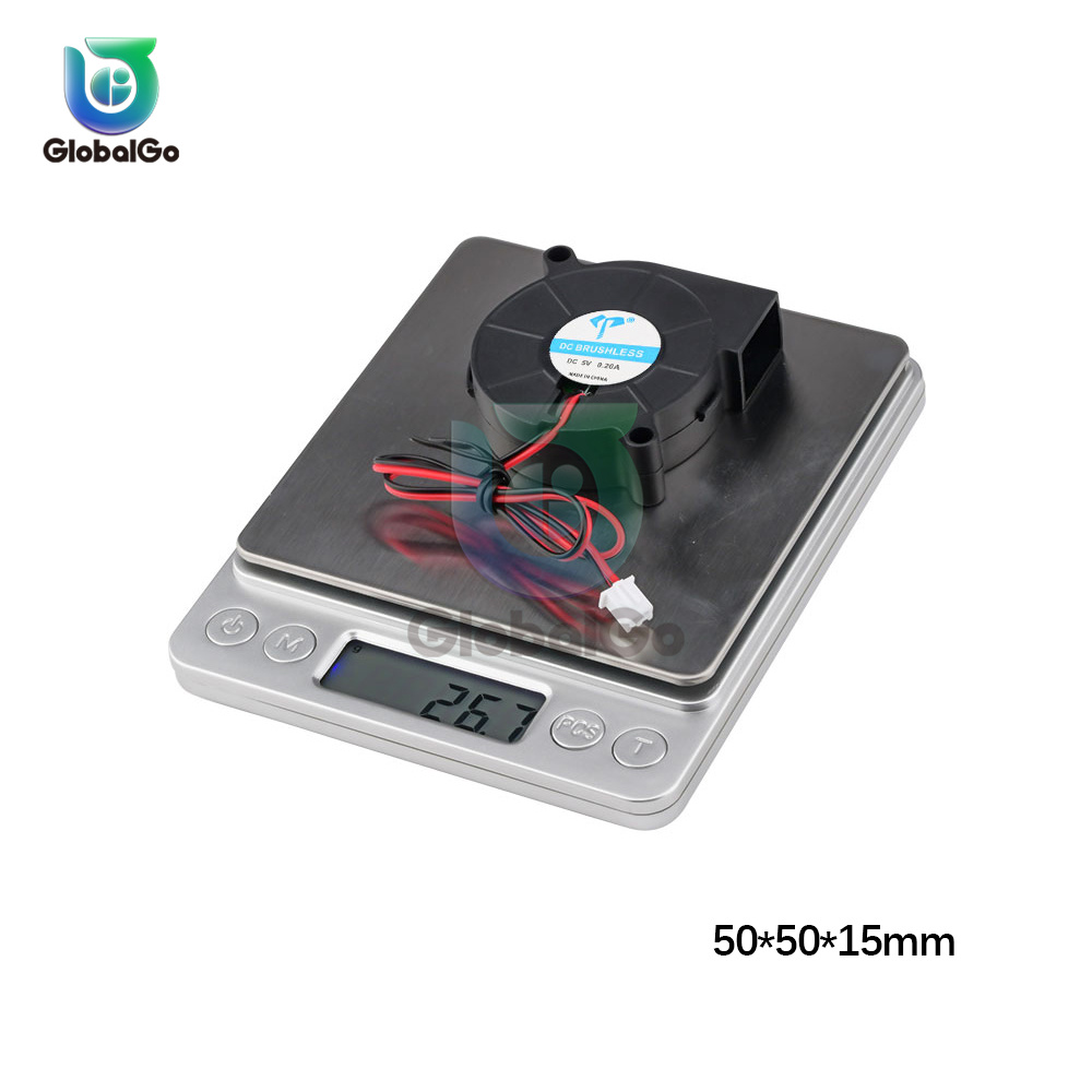 Ventilateur Turbo de refroidissement sans balais 5V/12V/24V, pièces d'imprimante 3D, 2 broches pour extrudeuse, ventilateur de Turbine de refroidissement cc, 5015