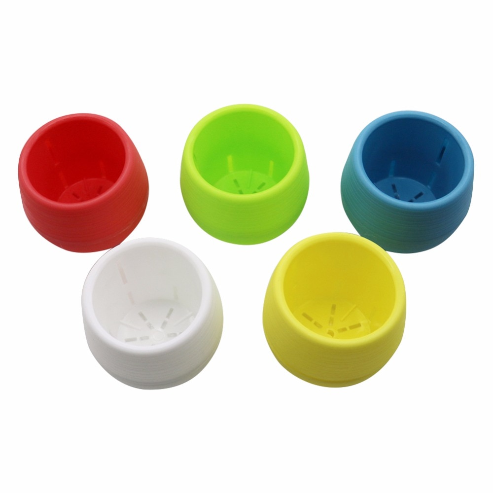 Farverig regnbue plastik sten pille urtepotte hjemmekontor have balkon sukkulenter planter desktop potter lille potte