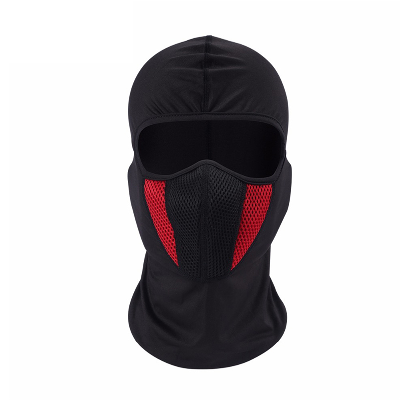 Pasamontañas para motocicleta, máscara facial completa a prueba de viento, protección facial a prueba de polvo, casco de motocicleta de invierno, Bandana, capucha, bufanda para el cuello de esquí: Rojo