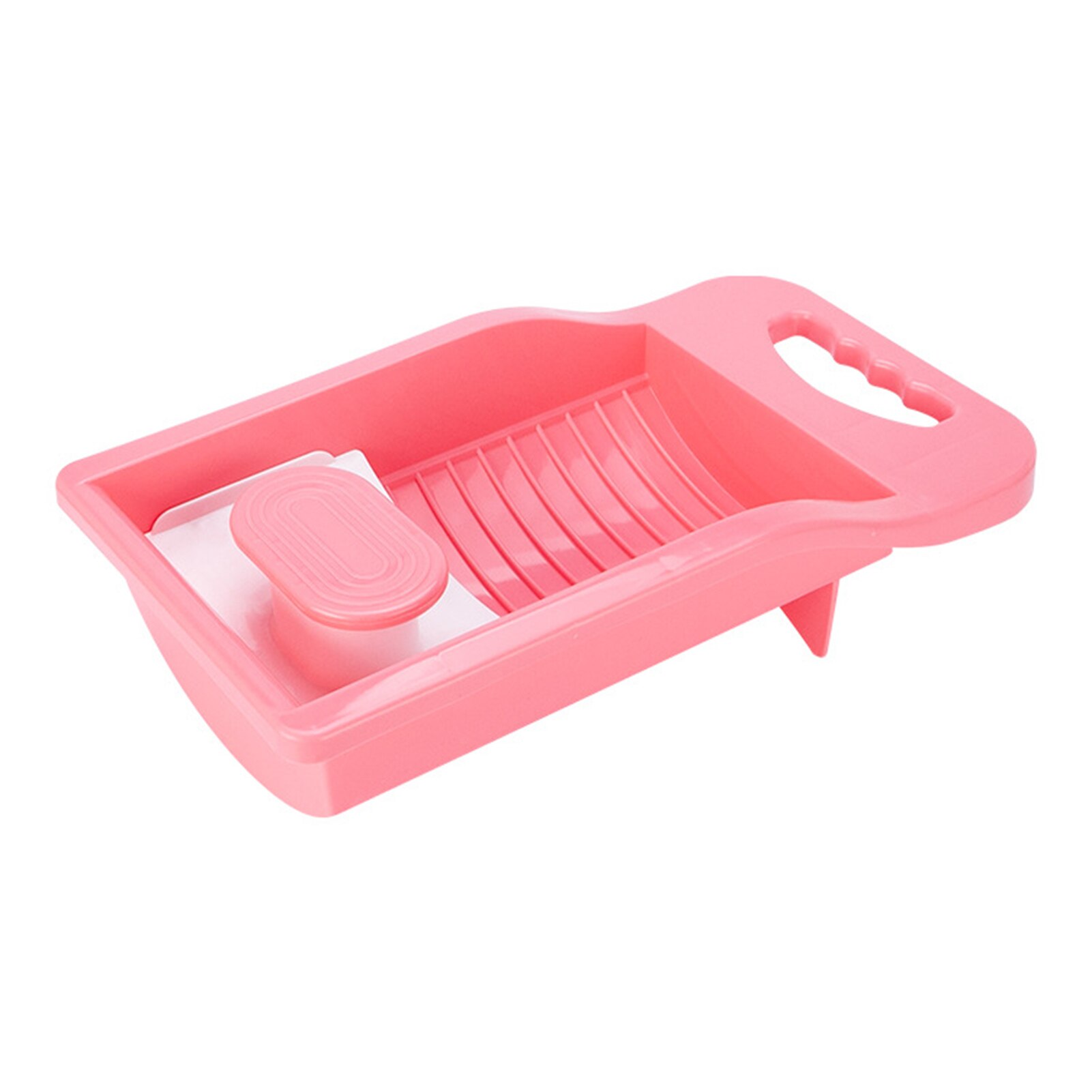 Mini Washboard Non-slip Household Clothes Washing Board Dormitory Washing Socks Underwear Lazy Artifact: Pink