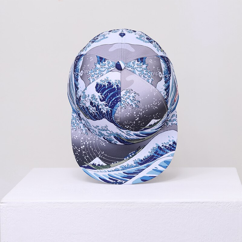 Ukiyo-E Style Caps 3D Printing Baseball Cap For Men Women Couple Hat Double Layer Bone Snapback