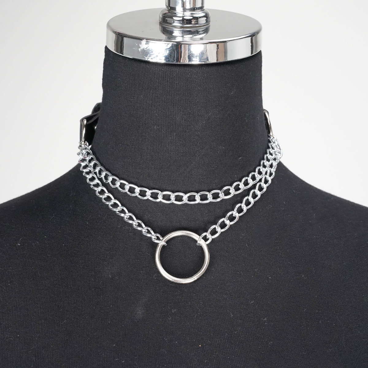 Collar de PU a la para mujer, Collar de cuero, Collar minimalista gótico, Accesorios diarios, Cadena para el cuello, Accesorios de vestir