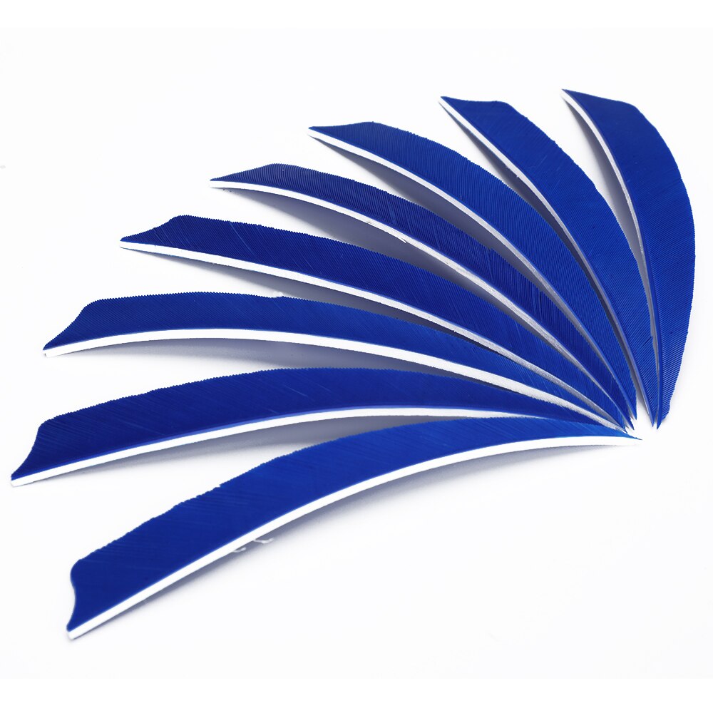 50 Pcs 5 "Schild Cut Befiederung Pfeil Federn Türkei Feder Bogenschießen Jagd Pfeil Zubehör: Dark Blue