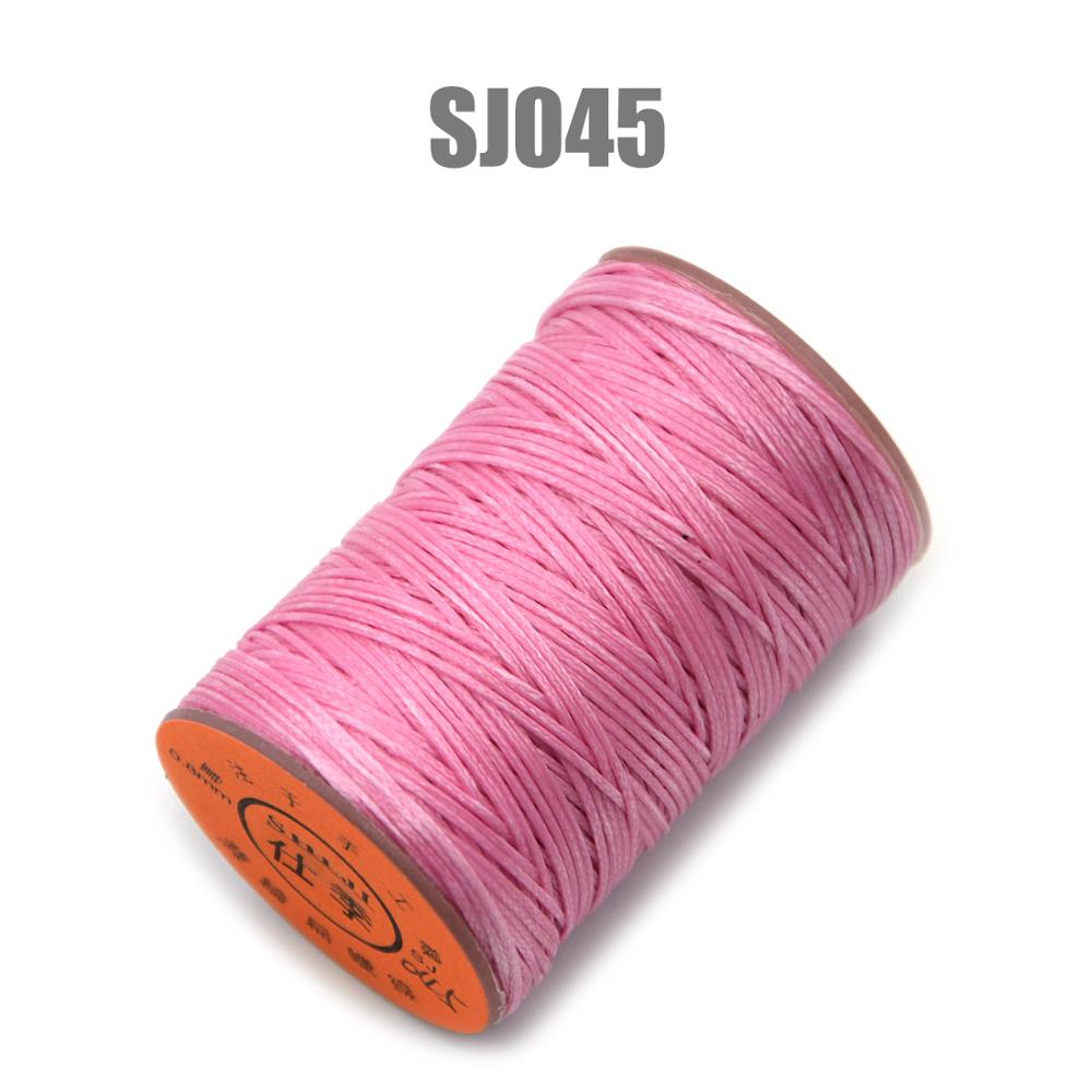 150d 0.8mm 100m vaxad trådsnöre för gör-det-själv hantverksverktyg handsömnad tråd platt vaxad sylinje kläder sko läder: Sj045