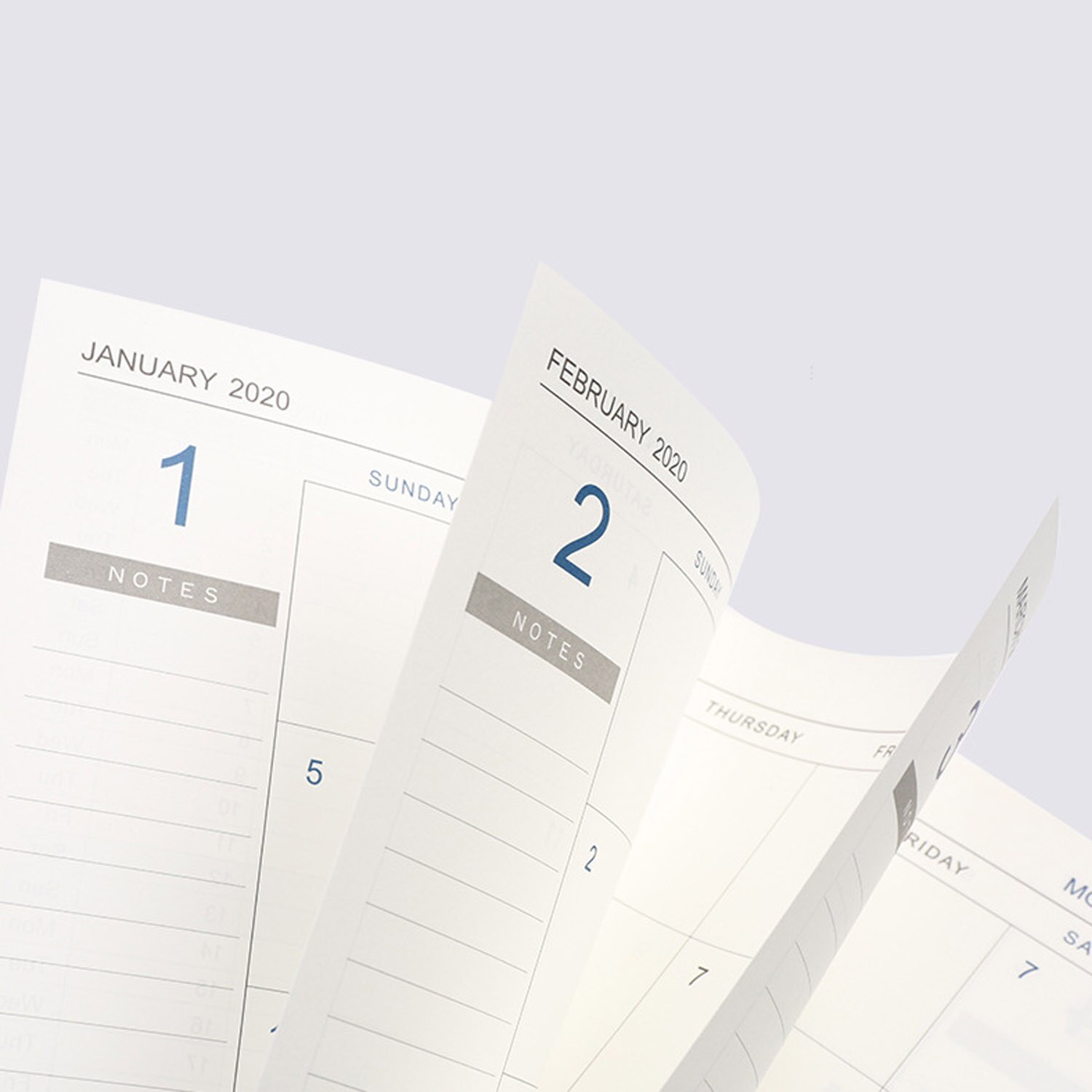 B5- kalender månedsplanlægger 365- dages daglige planlægning notesbøger med 48 sider til hjemmekontor studerende forsyninger
