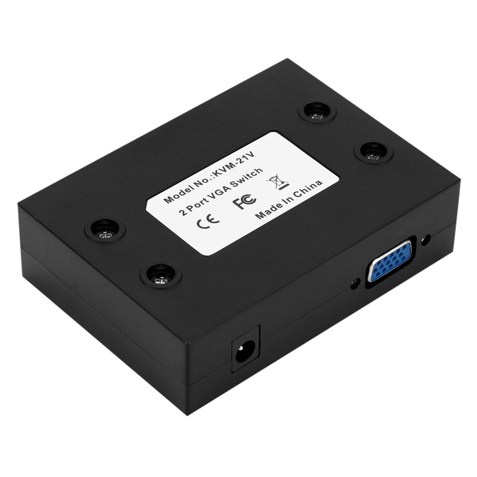 Grwibeou 2 Poort Vga Switch 2 In 1 Out Vga Switcher Box Voor Consoles Set-Top Boxes 2 Hosts delen 1 Display Notebook Projector