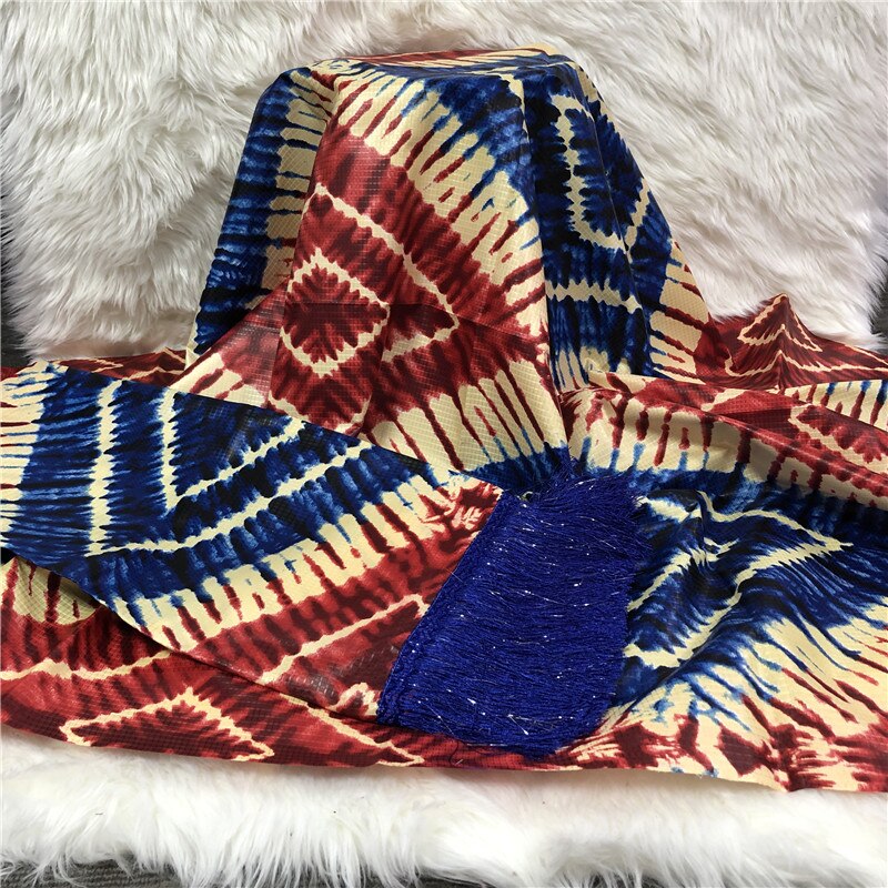 Nouveauté africain bazin riche dentelle bazin farbic avec gland pour mariage 5 2yards/lot: 11