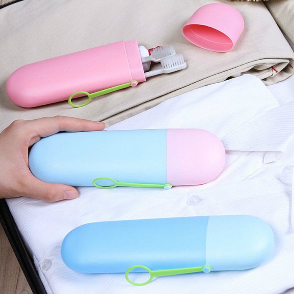 Portable Toothbrush Toothpaste Holder Storage Box Practical Container Toothbrush Organizer Bathroom Travel kit