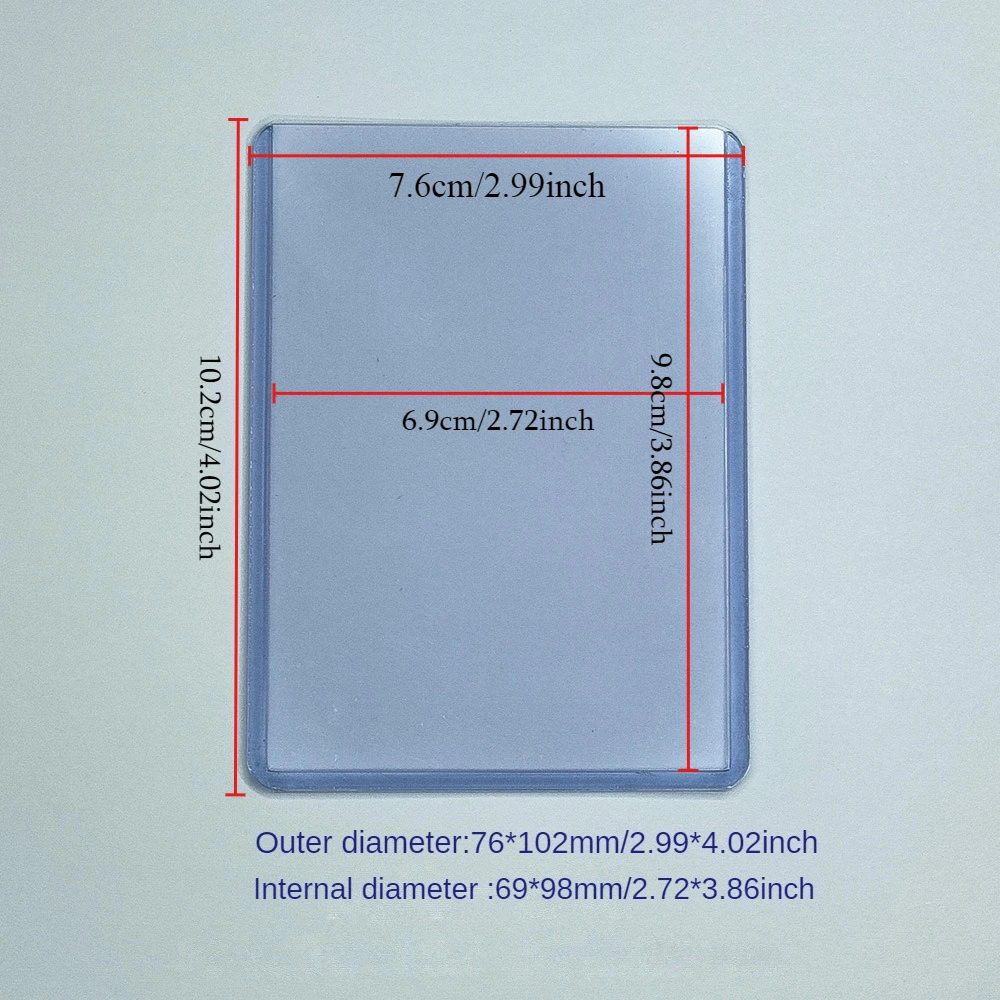 Fundas para tarjetas de 3 "X 4", cargadores superiores, comercio de béisbol, deportes, protectores de tarjetas de fútbol, soporte para tarjetas Toploader de plástico duro, funda para Penny