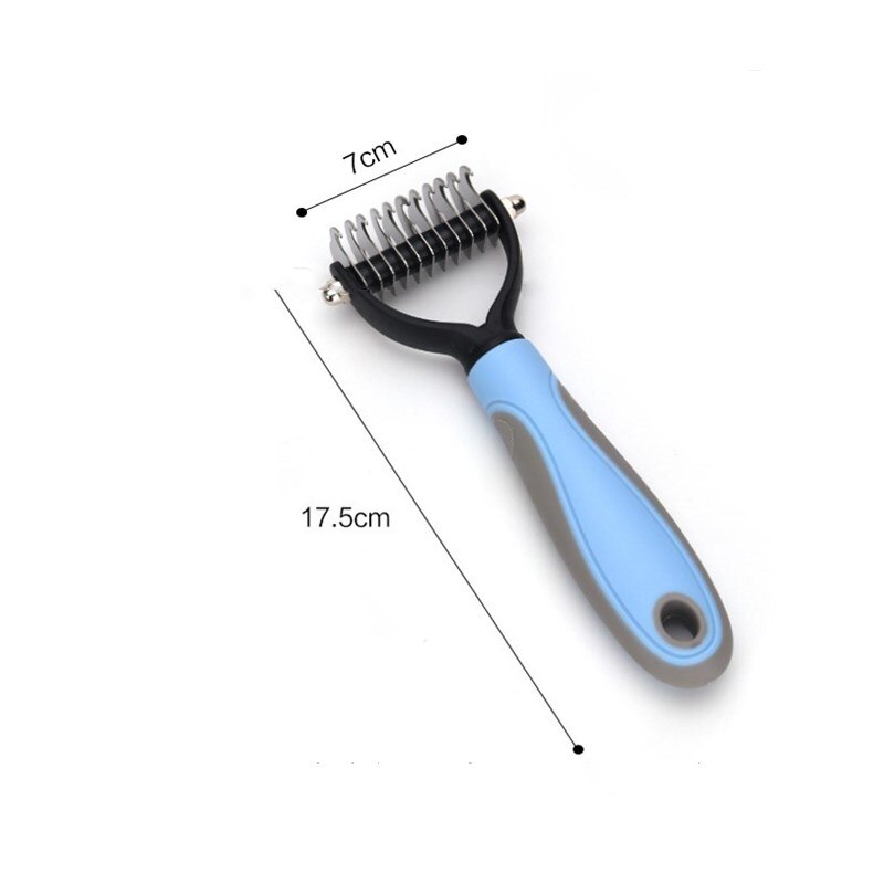 Pet Hair Removal Comb Dog Cat Detangler Fur Trimming Dematting Deshedding Brush Grooming Tool for Matted Long Hair Pet Grooming